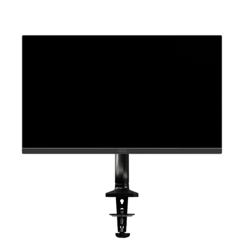 AOC AS110D0 Vieno šarnyrinio monitoriaus laikiklis – tvirtinimas prie stalo – aliuminis – juodas – iki 27 colių LCD