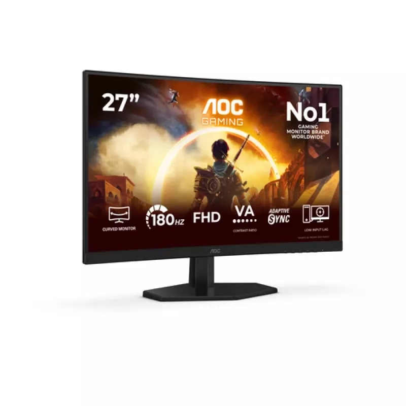 AOC C27G42FE - 68.6 cm (27 inch) Full HD lenktas VA monitorius, 180Hz, 4ms, HDR10, HDMI/DisplayPort, VESA