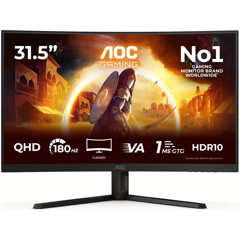 AOC CQ32G4 31.5 inch išlenktas QHD žaidimų monitorius, 165Hz, 1ms, VA, FreeSync Premium, HDR10