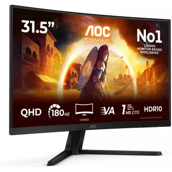 AOC CQ32G4 31.5 inch išlenktas QHD žaidimų monitorius, 165Hz, 1ms, VA, FreeSync Premium, HDR10