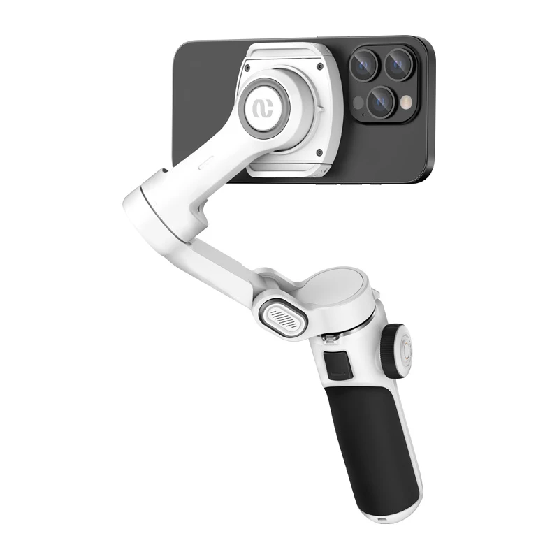 AOCHUAN Smart P2 3-Axis Gimbal Stabilizer su AI jutikliu, Magsafe, LED, baltas