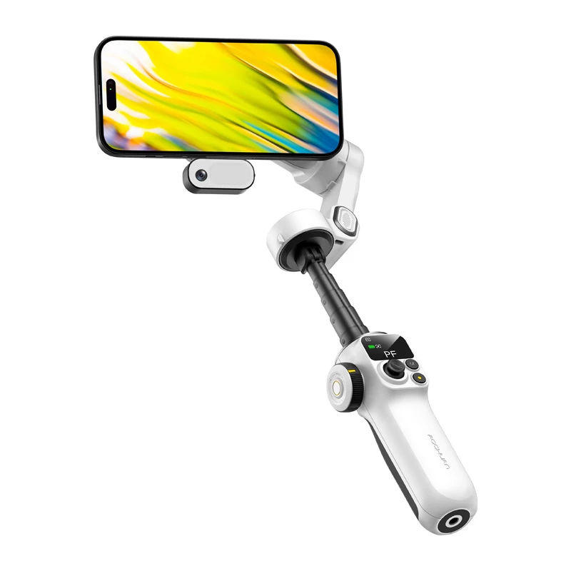AOCHUAN Smart P2 3-Axis Gimbal Stabilizer su AI jutikliu, Magsafe, LED, baltas