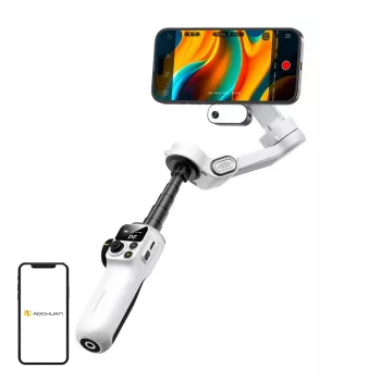 AOCHUAN Smart P2 3-Axis Gimbal Stabilizer su AI jutikliu, Magsafe, LED, baltas