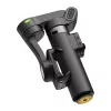 AOCHUAN Smart X3 AI sekimo gimbalinis stabilizatorius su LED šviesa ir lazdele asmenukėms išmaniesiems telefonams, juodas