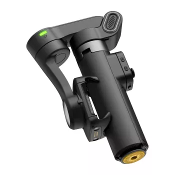 AOCHUAN Smart X3 AI sekimo gimbalinis stabilizatorius su LED šviesa ir lazdele asmenukėms išmaniesiems telefonams, juodas