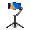 AOCHUAN Smart X3 AI sekimo gimbalinis stabilizatorius su LED šviesa ir lazdele asmenukėms išmaniesiems telefonams, juodas