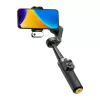 AOCHUAN Smart X3 AI sekimo gimbalinis stabilizatorius su LED šviesa ir lazdele asmenukėms išmaniesiems telefonams, juodas