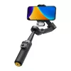 AOCHUAN Smart X3 AI sekimo gimbalinis stabilizatorius su LED šviesa ir lazdele asmenukėms išmaniesiems telefonams, juodas