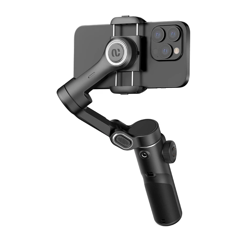AOCHUAN X2 Standard išmaniojo telefono gimbalinis stabilizatorius su gestų sekimu ir selfie lazdele, juodas