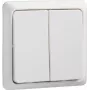 APC Schneider Electric Merten System M dvipusis svirtinis jungiklis, poliarinė balta termoplastika, 10AX 250V, įleidžiamas, IP20, varžtiniai gnybtai, be halogenų 506254