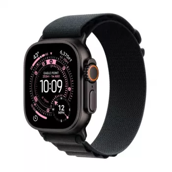 Apple Watch Ultra 3 GPS + Cellular 49mm Black Titanium Case with Black Alpine Loop - Large (Model A3281, MF0X4QR/A)