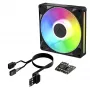 Arctic BioniX P14 A-RGB 140mm PWM Case Fan su Daisy Chain, 400-2500 RPM, 186 m³/h, juodos spalvos