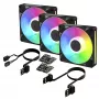 Arctic BioniX P14 A-RGB 140mm PWM ventiliatorius 3 vnt. - juodas - adresuojamas RGB, 2500 RPM, 186 m³/h
