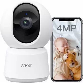 Arenti P2Q 2K QHD Wi-Fi vidaus apsaugos kamera su AI žmonių aptikimu, dvipusiu garsu ir naktiniu matymu