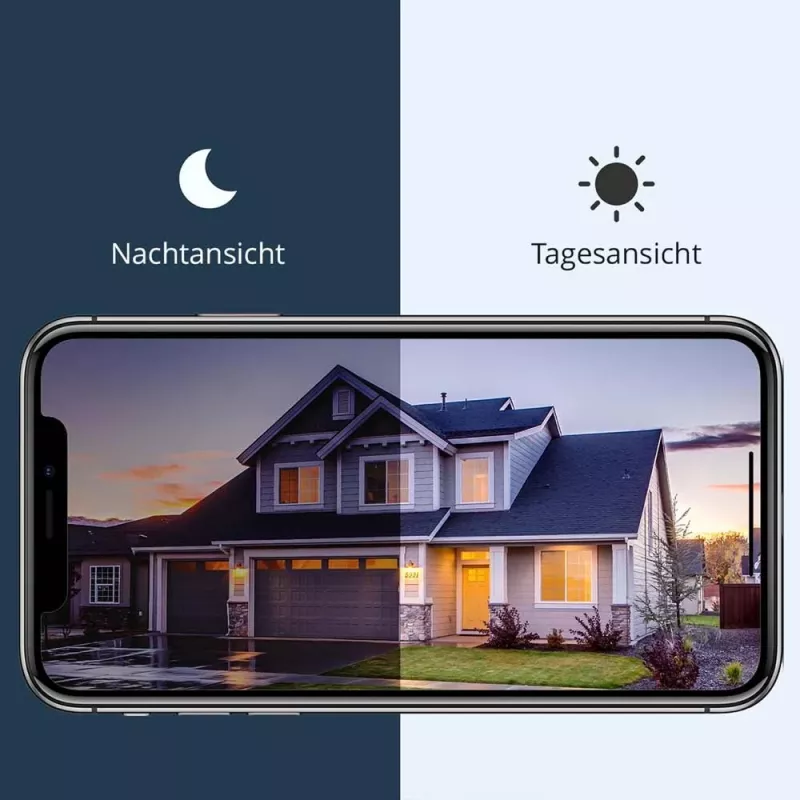 Arenti POWER1Q 2K belaidė akumuliatorinė apsaugos kamera, AI žmogaus aptikimas, spalvotas naktinis matymas, IP65, juoda