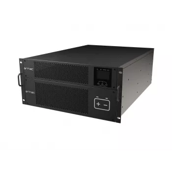 ARMAC R/10000I/PF1/DF 10000VA Online dvigubos konversijos montuojamas į stelažą UPS, 10 išvadų, LCD, metalinis korpusas, nuo dulkių apsaugotas