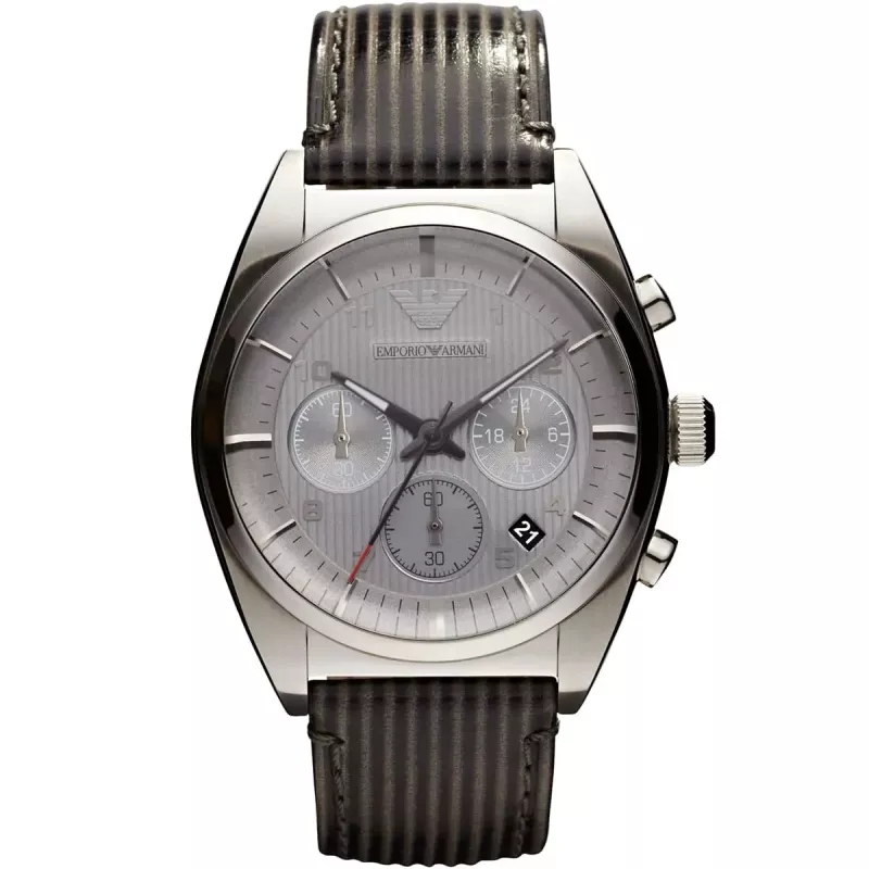 ARMANI AR0370 Vyriškas Chronografinis Nerūdijančio Plieno Laikrodis 43mm