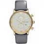 ARMANI AR0386 Vyriškas klasikinis kvarcinis analoginis laikrodis 40mm sidabrinis ciferblatas rudo odos dirželis