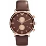 ARMANI AR0387 Vyriškas kvarcinis chronografo laikrodis 42mm juodas ciferblatas odinis dirželis