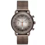 ARMANI AR11169 Vyriškas chronografinis laikrodis 43 mm juodas ciferblatas odinis dirželis