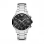 Armani AR11208 Vyriškas kvarcinis chronografo laikrodis 44mm mėlynu ciferblatu ir rudu odiniu dirželiu