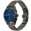 ARMANI AR11481 Vyrų Luigi Chronograph Quartz Laikrodis 43mm Juodas Ciferblatas Juodas Odinis Dirželis