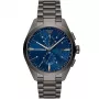 ARMANI AR11481 Vyrų Luigi Chronograph Quartz Laikrodis 43mm Juodas Ciferblatas Juodas Odinis Dirželis