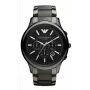 Armani AR1452 Vyriškas keraminis chronografo laikrodis 43mm juodas