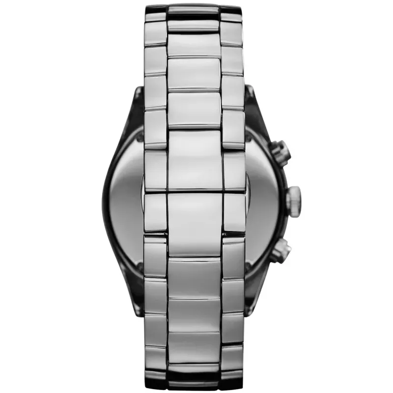 ARMANI AR1462 Vyrų keraminis laikrodis 43mm juodas ciferblatas chronografas