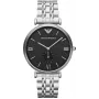 ARMANI AR1676 Vyriškas analoginis kvarcinis laikrodis 40mm juodu ciferblatu odiniu dirželiu