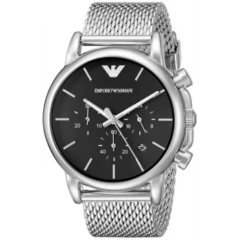 ARMANI AR1811 Vyriškas analoginis kvarcinis laikrodis 41mm nerūdijantis plienas juodas ciferblatas