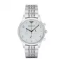 ARMANI AR1879 Vyriškas analoginis kvarcinis laikrodis 43mm nerūdijančio plieno korpusas juodas odinis dirželis