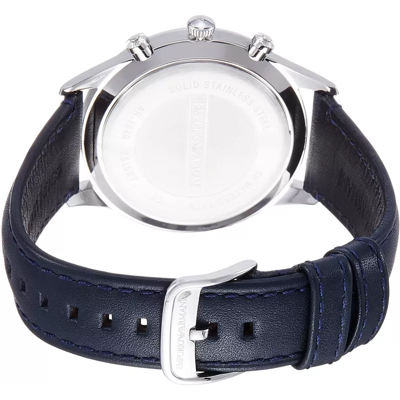 Armani AR1889 Vyriškas chronografinis laikrodis 42mm nerūdijantis plienas juodas ciferblatas