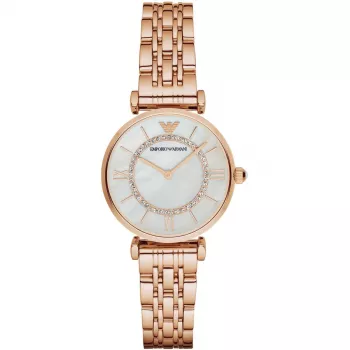 ARMANI AR1909 Moteriškas kvarcinis laikrodis 32mm Nerūdijantis plienas Rožinio aukso atspalvis