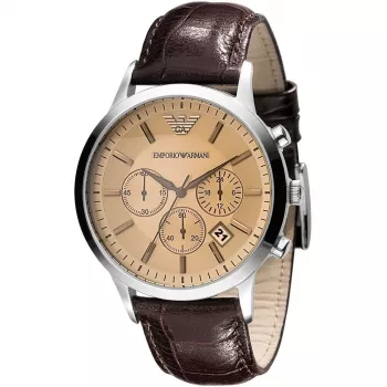 Armani AR2433 Vyriškas kvarcinis chronografo laikrodis 43mm nerūdijančio plieno mėlynas ciferblatas