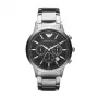 ARMANI AR2434 Vyriškas laikrodis su mėlynu ciferblatu, nerūdijančio plieno chronografas, 43 mm