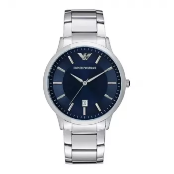 Armani AR2477 Vyriškas kvarcinis chronografo laikrodis iš nerūdijančio plieno, mėlynas ciferblatas, 43 mm