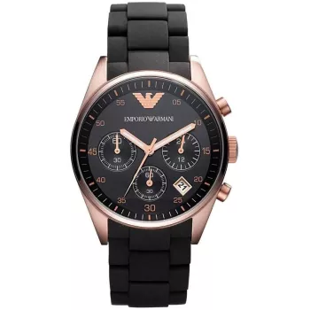 ARMANI AR5906 Moteriškas Rožinio Aukso Spalvos Nerūdijančio Plieno Kvarcinis Chronografinis Laikrodis