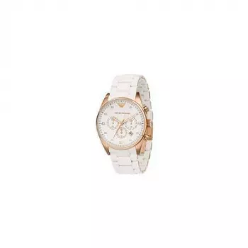 ARMANI AR5919 Vyriškas nerūdijančio plieno chronografo laikrodis 43 mm juodu ciferblatu