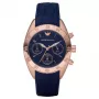 ARMANI AR5939 Moteriškas Rožinio Aukso Spalvos Nerūdijančio Plieno Chronografinis Laikrodis 35mm