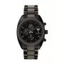 ARMANI AR5953 Vyriškas kvarcinis chronografo laikrodis 43mm juodas ciferblatas nerūdijantis plienas su silikoniniu apvyniojamu dirželiu