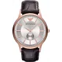 Armani AR9101L Vyriškas kvarcinis analoginis laikrodis 33mm juodas ciferblatas odinis dirželis