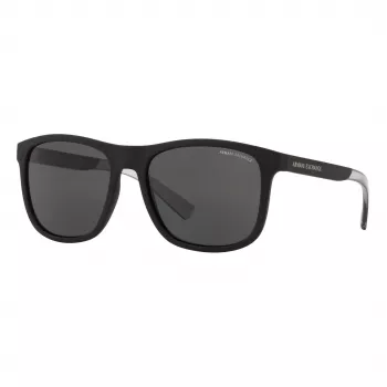 Armani Exchange AX4049SF 81808 vyriški akiniai nuo saulės - matinio juodo rėmelio, pilki lęšiai, 57 mm