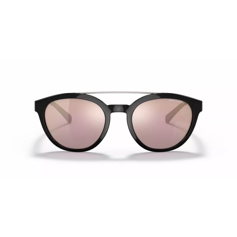ARMANI EXCHANGE AX4118S81586X Unisex Rectangular Sunglasses Matte Black Dark Grey Mirror Silver 54mm