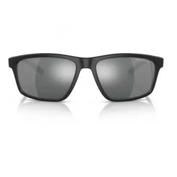 ARMANI EXCHANGE AX4122S80786G Vyriški akiniai nuo saulės, juodi, stačiakampiai, 59 mm lęšiai, 100% UV400 apsauga