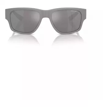 Armani Exchange AX4141SU81806 Vyriški akiniai nuo saulės Matiniai juodi tamsiai pilki 56mm