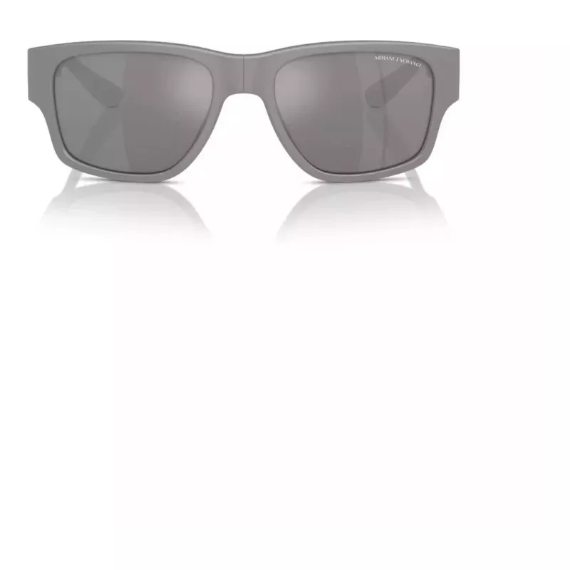 Armani Exchange AX4141SU81806 Vyriški akiniai nuo saulės Matiniai juodi tamsiai pilki 56mm