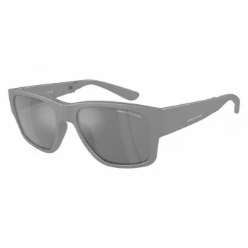 Armani Exchange AX4141SU81806 Vyriški akiniai nuo saulės Matiniai juodi tamsiai pilki 56mm