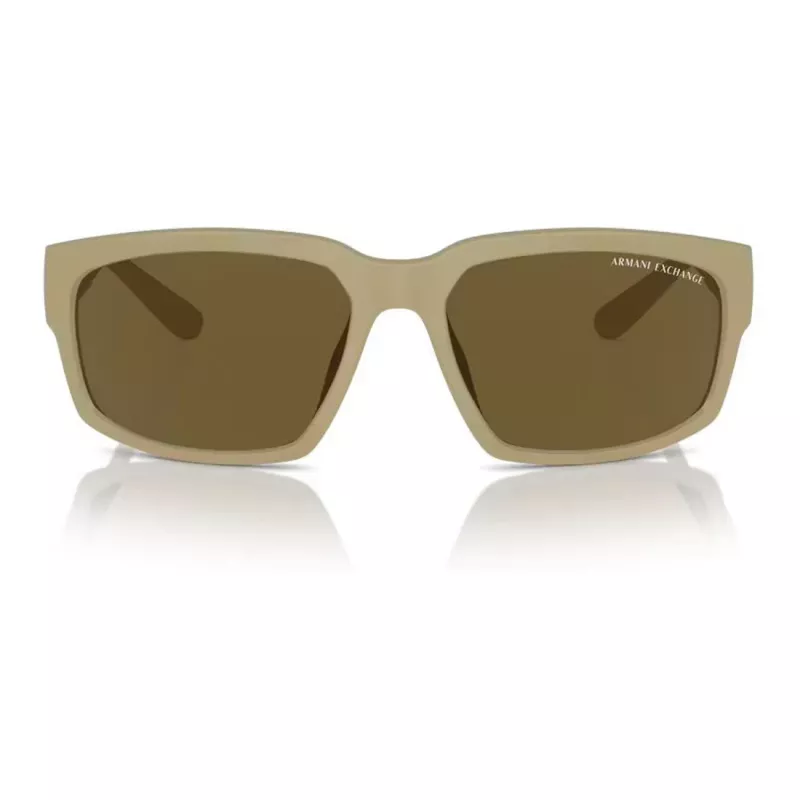 Armani Exchange AX4142SU83487 Vyriški akiniai nuo saulės Matinė juoda Pilka 61mm