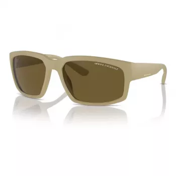Armani Exchange AX4142SU83487 Vyriški akiniai nuo saulės Matinė juoda Pilka 61mm